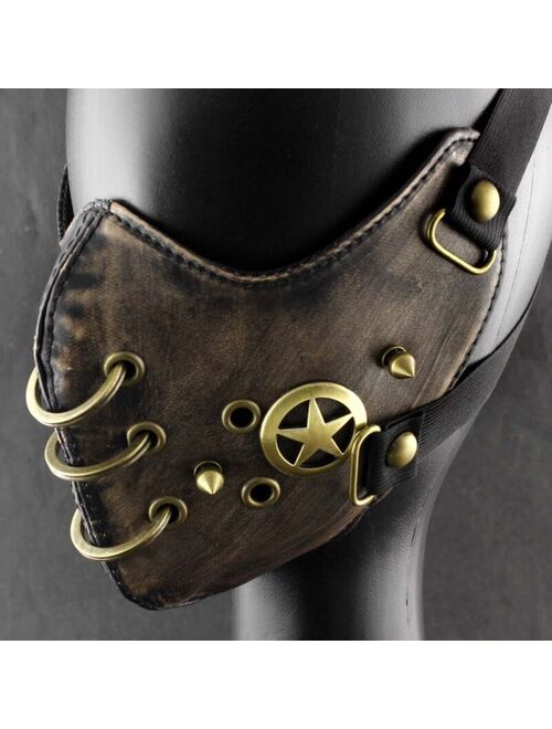 Cool Mens Steampunk Biker Vintage Retro Mask Cosplay Dress Ms03