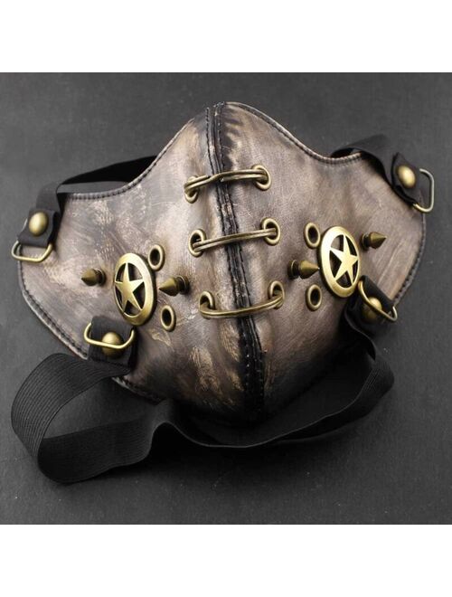 Cool Mens Steampunk Biker Vintage Retro Mask Cosplay Dress Ms03