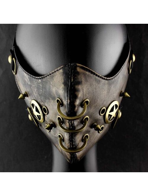 Cool Mens Steampunk Biker Vintage Retro Mask Cosplay Dress Ms03