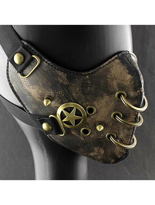 Cool Mens Steampunk Biker Vintage Retro Mask Cosplay Dress Ms03