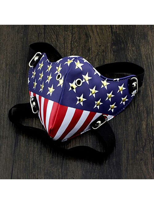 Biker Motorcycle Mask Fashion Cycling Cosplay Punk Half Face Masque