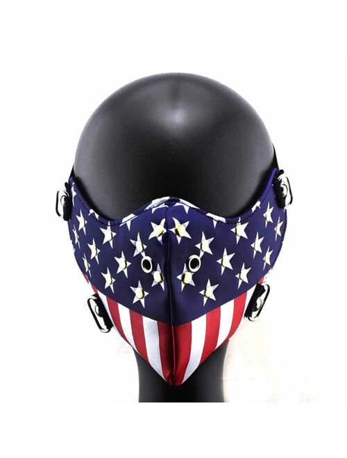 Biker Motorcycle Mask Fashion Cycling Cosplay Punk Half Face Masque