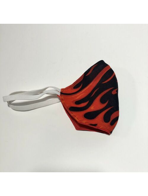 Mens Face Mask Adjustable Adult Teen Boys Flames Fire Reusable Washable Cover