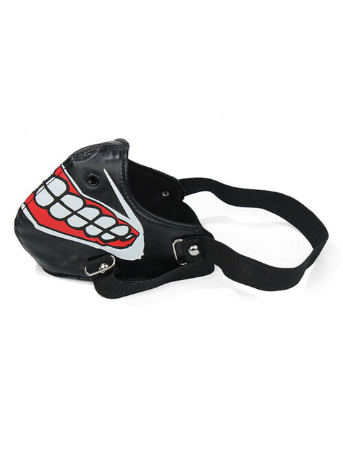 Men Woman Biker Motorcycle Face Mask Terror Mouth Skull Zipper Halloween Leather