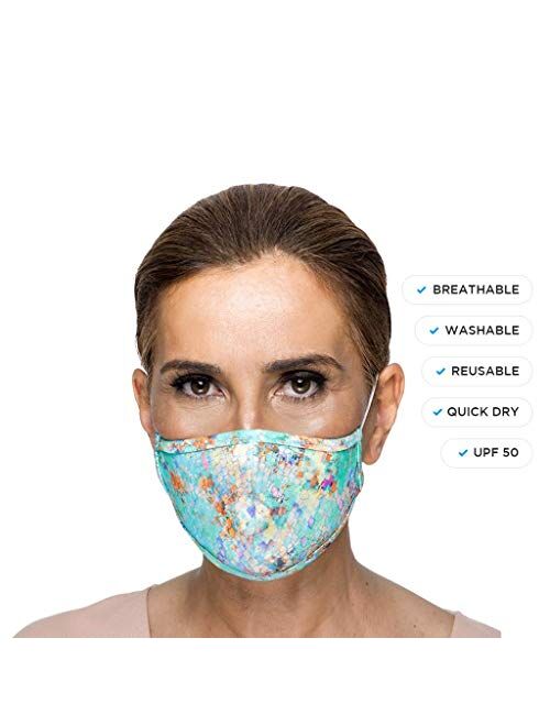 Guria Fashion Protective Cloth Face Mask, Washable Reusable Spandex Fabric - Unisex, 9 Colors Available