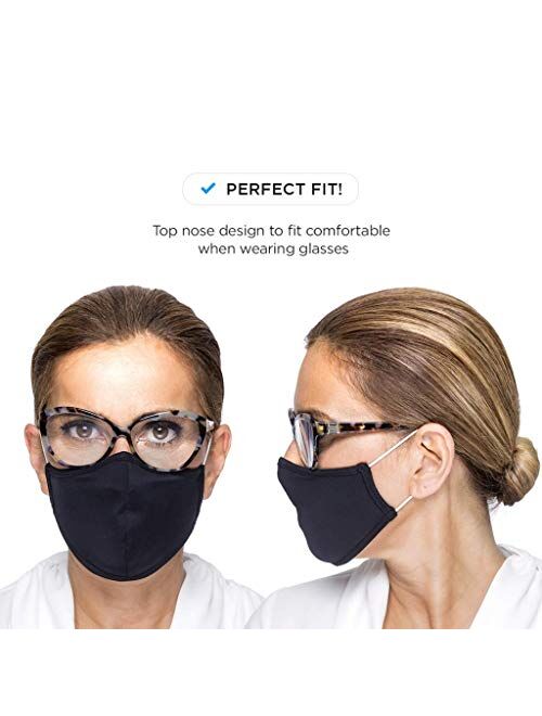 Guria Fashion Protective Cloth Face Mask, Washable Reusable Spandex Fabric - Unisex, 9 Colors Available