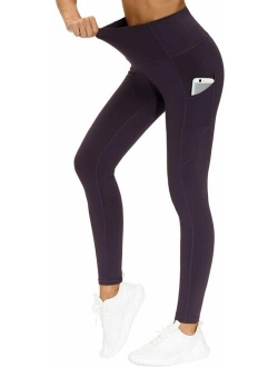 Thick High Waist Yoga Pants with Pockets, Tummy Control Workout Running Yoga Leggings for Women