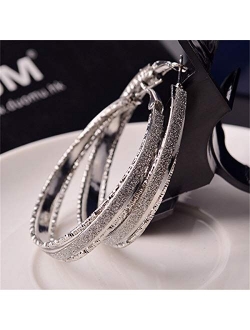 Bigsweety Sterling Silver Fine Hoop Earrings Circle Endless Loop Jewellery for Women