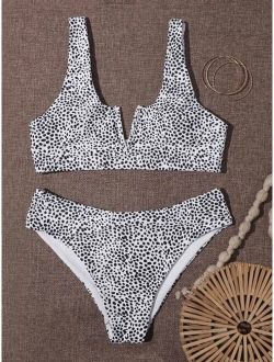 Dalmatian V Wired Bikini Swimsuit