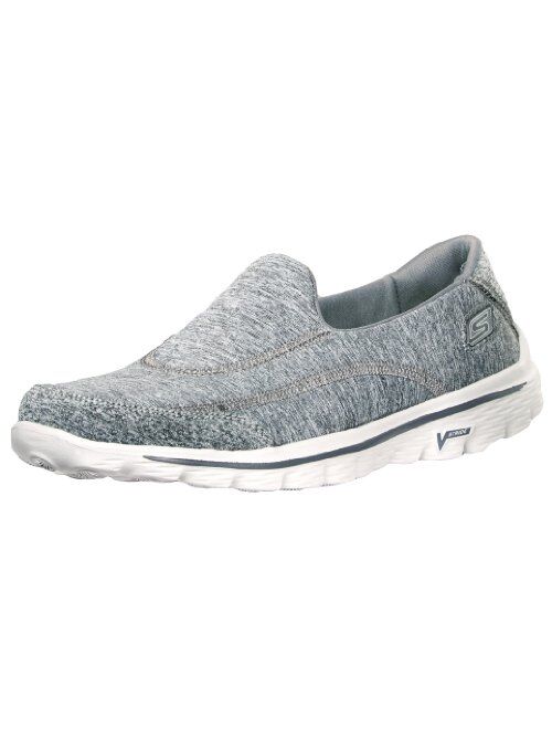 Skechers Performance Women's Go Walk 2 Slip-On Walking Shoe, Heather Grey, 8 M US