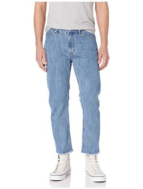 Obey Men's New Threat Cut Flooded Denim Jean