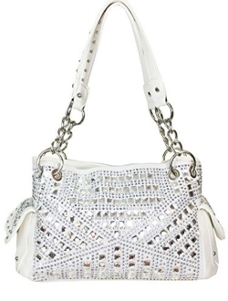 Zzfab Gem Studded Rhinestone Concealed and Carry Purse