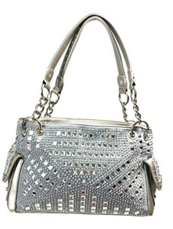 Zzfab Gem Studded Rhinestone Concealed and Carry Purse