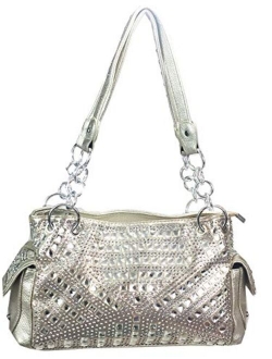 Zzfab Gem Studded Rhinestone Concealed and Carry Purse