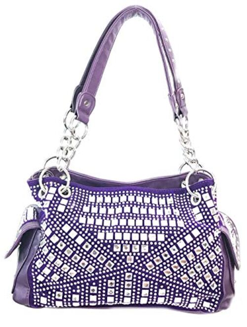 Zzfab Gem Studded Rhinestone Concealed and Carry Purse