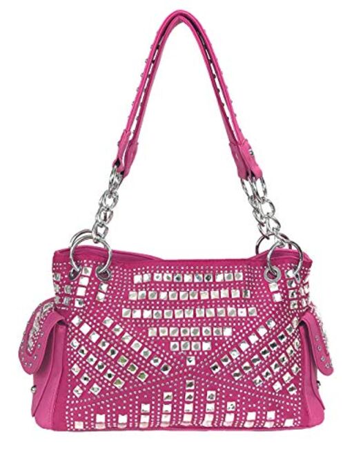 Zzfab Gem Studded Rhinestone Concealed and Carry Purse