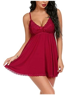 Slip Lingerie Sexy Chemise Nightgown Babydoll Soft Sleepwear