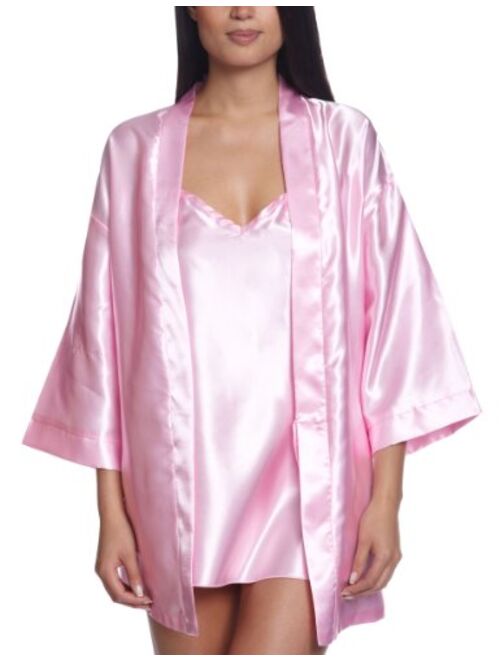 Dreamgirl Women's Shalimar Charmeuse Babydoll with Robe and Padded Hanger