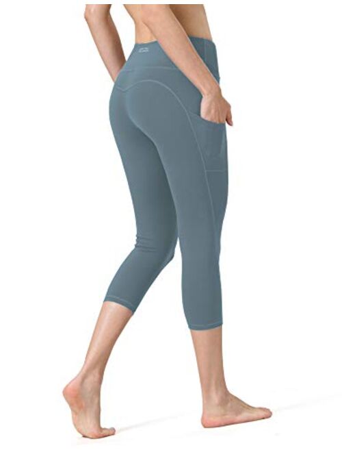 ALONG FIT Yoga Pants for Women with Pockets, Compression Workout Leggings Tummy Control