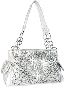 Zzfab Starburst Concealed Carry Purse Rhinestone Western Handbag