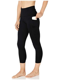 Amazon Brand - Core 10 Women's (XS-3X) All Day Comfort High Waist Yoga 7/8 Crop Legging with Side Pockets - 24"