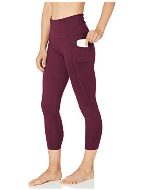 Amazon Brand - Core 10 Women's (XS-3X) All Day Comfort High Waist Yoga 7/8 Crop Legging with Side Pockets - 24"