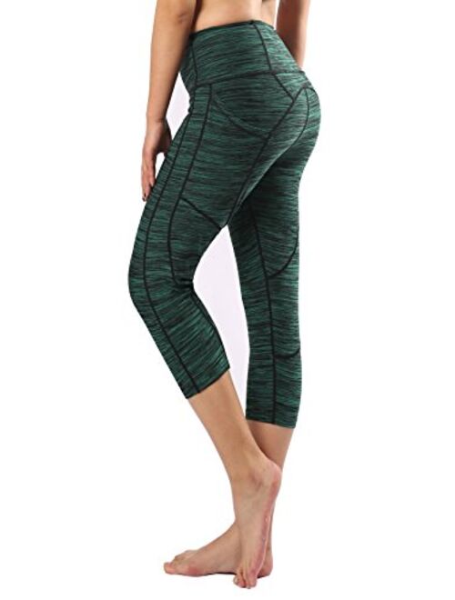 Zinmore Women's Capri Yoga Pants Exercise Running Workout Leggings with Pockets