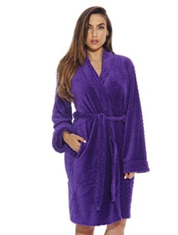 Just Love Velour Chevron Texture Bath Robes for Women