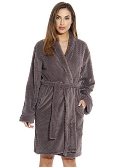 Just Love Velour Chevron Texture Bath Robes for Women