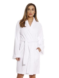 Just Love Velour Chevron Texture Bath Robes for Women