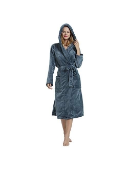 HEARTNICE Womens Fleece Robes, Soft Long Bathrobe, Thick Kimono Robes for Womens, House Coat