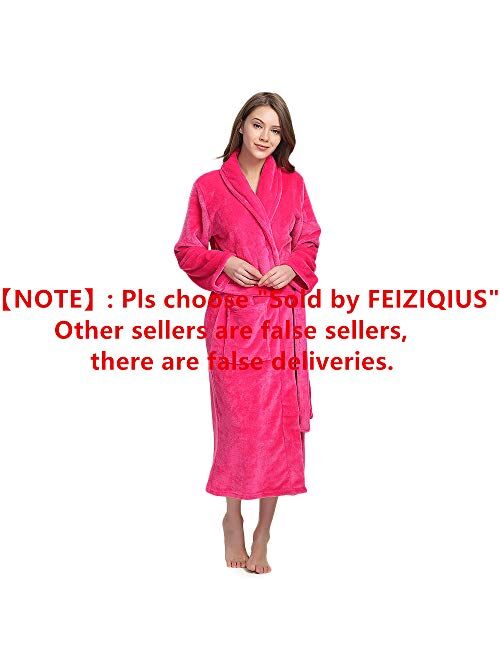 HEARTNICE Womens Fleece Robes, Soft Long Bathrobe, Thick Kimono Robes for Womens, House Coat