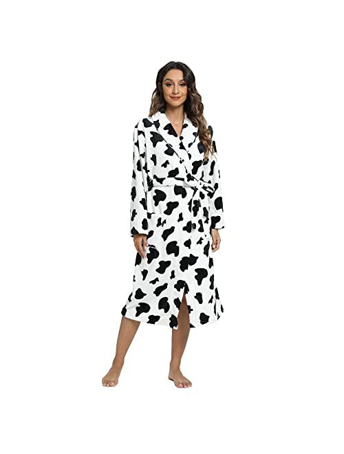 HEARTNICE Womens Fleece Robes, Soft Long Bathrobe, Thick Kimono Robes for Womens, House Coat