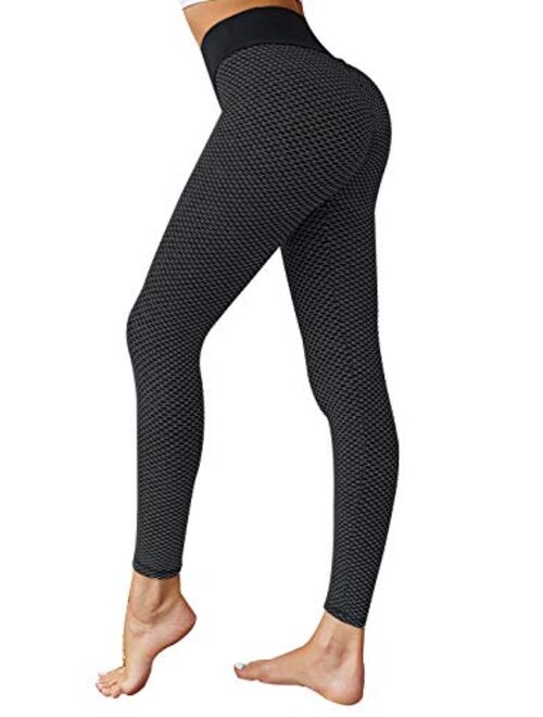 VNVNE Women's High Waisted Yoga Pants,Scrunch Butt Lifting Leggings Workout Gym Running Capri Pants