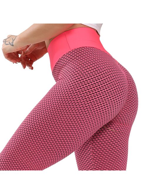 FITTOO Women's High Waist Yoga Pants Tummy Control Scrunched Booty Leggings Workout Running Butt Lift Textured Tights