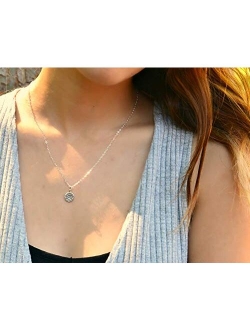 EFYTAL Necklace Gift for Girlfriend/Wife, Sterling Silver Cute I Love You Compass Heart Jewelry for Her, I'd Be Lost Without You Valentines Day, Romantic Anniversary Birt