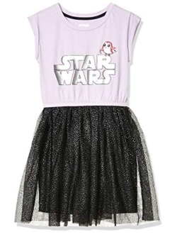 Amazon Brand - Spotted Zebra Girls Disney Star Wars Marvel Frozen Princess Knit Short-Sleeve Tutu Dresses