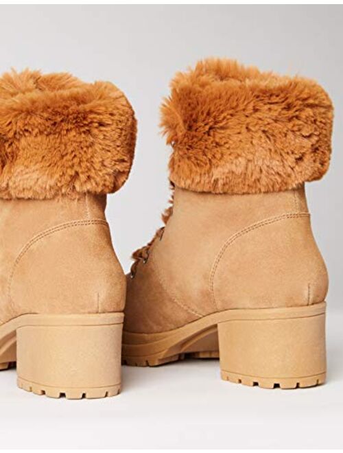 Amazon Brand - find. Mid Height Faux Fur Lace Up, Womens Ankle boots