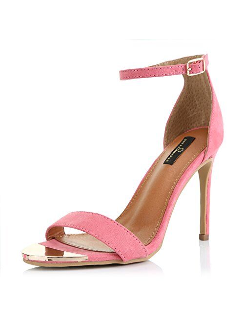 DailyShoes Women's Stilettos Sandal Open Toe Ankle Buckle Strap Platform Evening Party Dress Casual Shoes