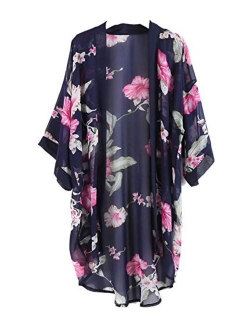 Outrip Women Swimsuit Bathing Suit Beach Cover up Chiffon Floral Kimono Cardigan