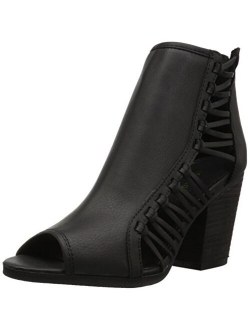 Rampage Womens Viva Peep toe Side Cut Out Block Heeled Bootie