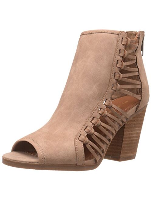 Rampage Womens Viva Peep toe Side Cut Out Block Heeled Bootie