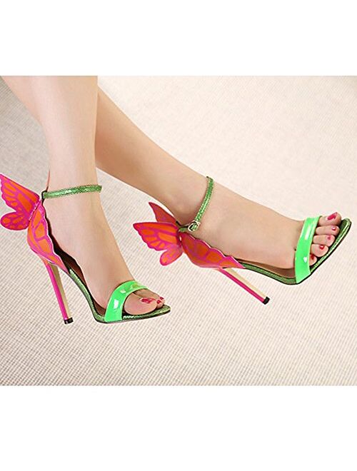 MayBest Women's Fashion Butterfly High Heel Sandals Party Shoes