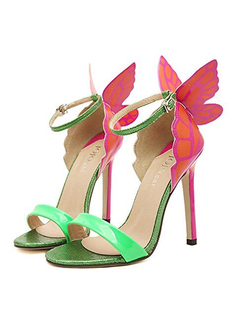 MayBest Women's Fashion Butterfly High Heel Sandals Party Shoes