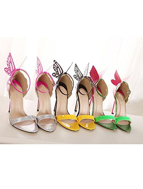 MayBest Women's Fashion Butterfly High Heel Sandals Party Shoes