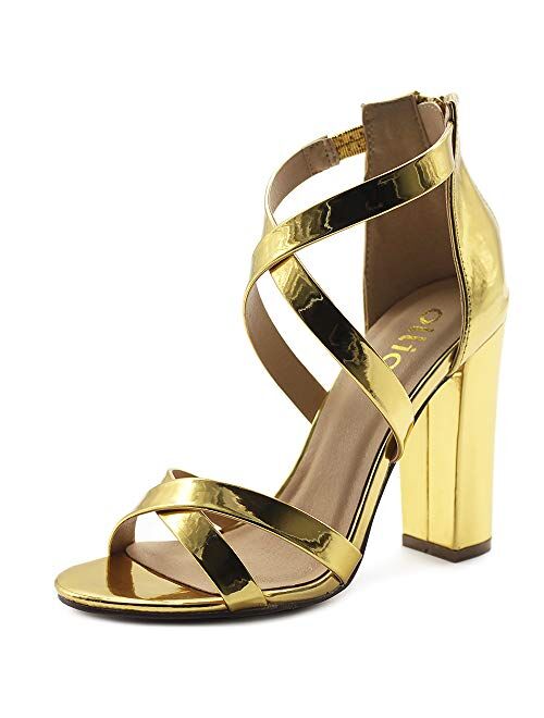 Ollio Women's Shoes Faux Suede or Faux Leather Ankle Toe Cross Strap Zip Up High Heels Pumps Sandals H98