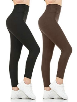 Gnpolo Black High Waisted Tummy Control Compression Leggings Pack Soft Slim Tummy Control Yoga Pants