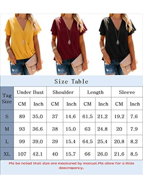 Women's V Neck Sleeveless Tank Tops Drape Wrap Front Pleated Back Casual Chiffon Cami Tops