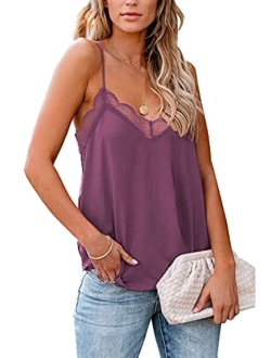 lime flare Women Sexy Fashion Silky Cami Tank Tops Dressy Satin Camisoles