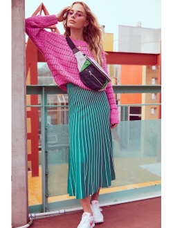Women's Yuri Pleated Sweater Knit Midi Skirt